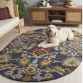 thumbnail image 3 of SAFAVIEH Blossom Lennon Floral Wool Area Rug, Navy/Multi, 2'3" x 4', 3 of 13