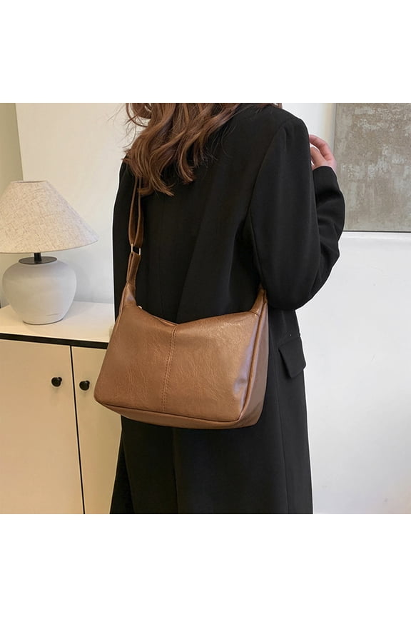 Organization Storage Clearance Sale! Womens Singles Shoulder Bag Ultras Soft Foldable Vegan Leather Handbag Stylish Casual Tote Bag