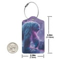 thumbnail image 4 of Gaeub Mystical White gorilla Jungle Print Luggage Tag for Suitcase, Travel Leather Bag Tags Identifiers Privacy Cover ID Label with Durable Steel Loop for Women Men Kids Girls Travel-4 PCS, 4 of 5
