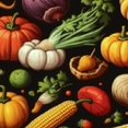 thumbnail image 6 of Sheronv Cornucopia Vegetables Harvest Round Tablecloth 100% Polyester Table Cover Thanksgiving Tablecloth for Indoor and Outdoor Use 42"-46, 6 of 8
