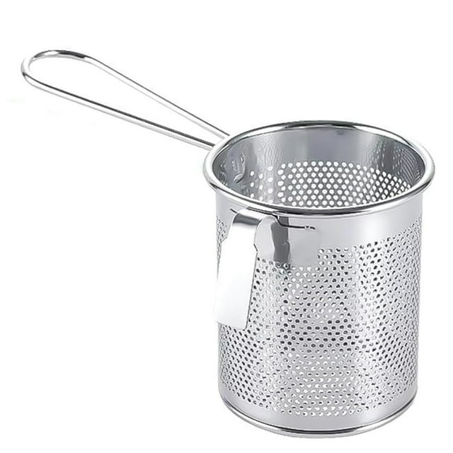 Outil de Cuisson pour Panier Friteuse à Mailles Mini en Acier Inoxydable