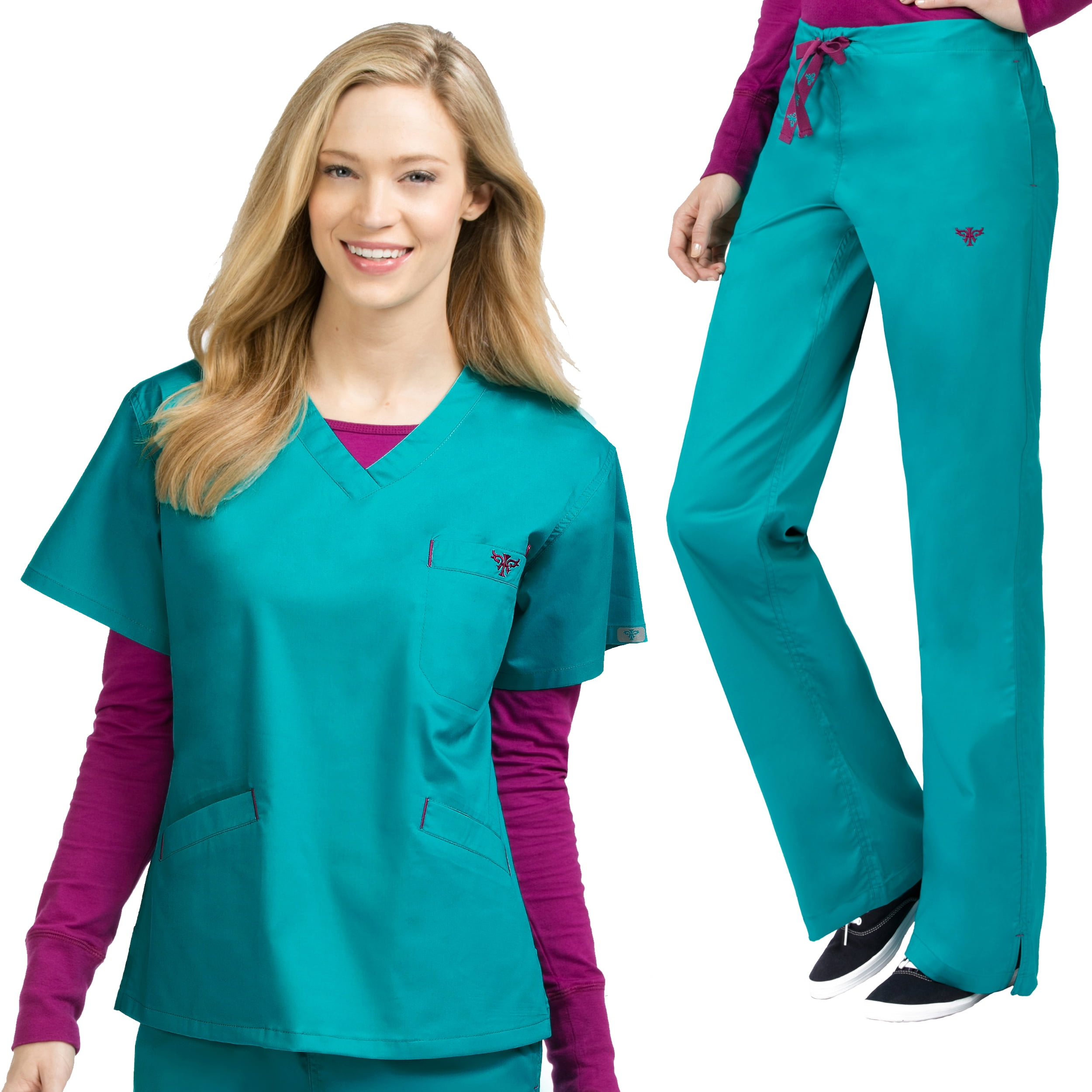 Med Couture Med Couture Signature VNeck 3 Pocket Top & Signature