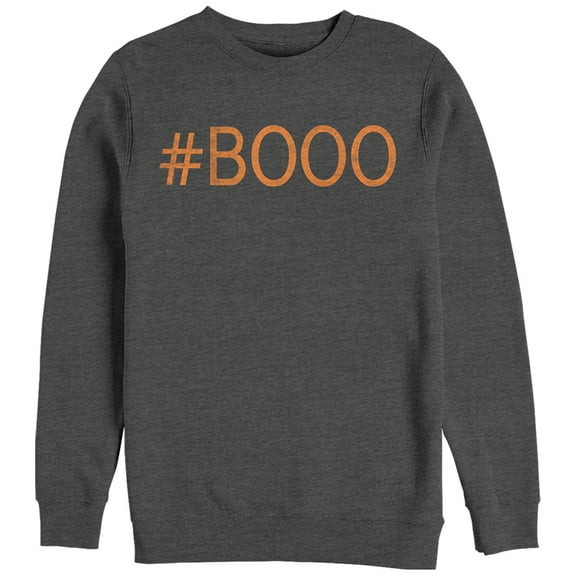 Women's CHIN UP Halloween Hashtag Boo Sweatshirt Charcoal Heather Medium