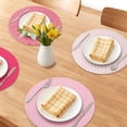 thumbnail image 2 of Unique Bargains 4Pcs Round Woven Table Placemats Pink 13x13inch, 2 of 5