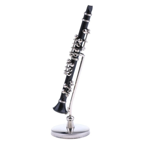 Clarinette miniature : instrument de musique en bakélite hauteur 16 cm