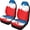 Serbian Flag Splatter, variant on XYZCANDO Soft Front Seats Protector Truck Auto SUV, Removable Cozy Car Front Seat Cover Set 2 pcs Polyester Fabric Flag Design