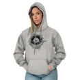 thumbnail image 3 of Whale Compass Free Spirit Animal Hoodie Sweatshirt Women Brisco Brands M, 3 of 6