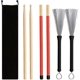 thumbnail image 1 of Newway Set Of 6 Wands compatible Battery 5 A Drum Sticks In Maple Wood And Bamboo Cran Brush Funk With A Velvet Bag, 1 of 5