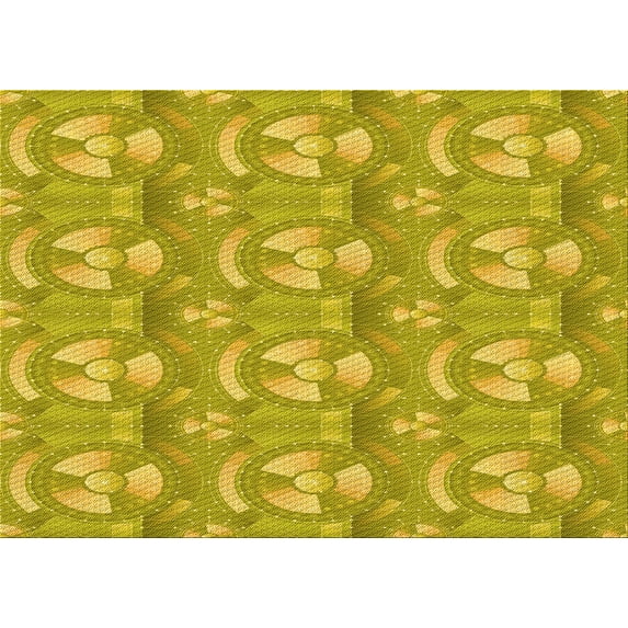 Ahgly Company Machine Washable Indoor Rectangle Transitional Dark Golden Rod Brown Area Rugs, 6' x 9'