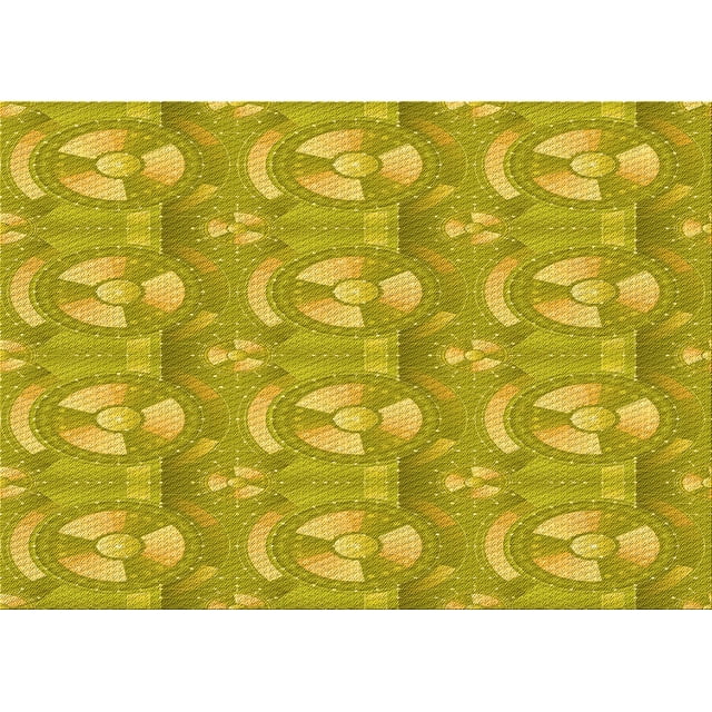 Ahgly Company Machine Washable Indoor Rectangle Transitional Dark Golden Rod Brown Area Rugs, 2' x 3'