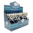 thumbnail image 4 of Ner Mitzvah, 4.5" Mini Chrome Plated Candle Hannukah Menorah - Whimsical Design, 4 of 5