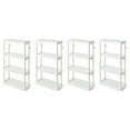 thumbnail image 1 of Gracious Living Unité de Rangement à 4 Tablettes à Hauteur Réglable, Blanc (Lot de 4), 1 of 12