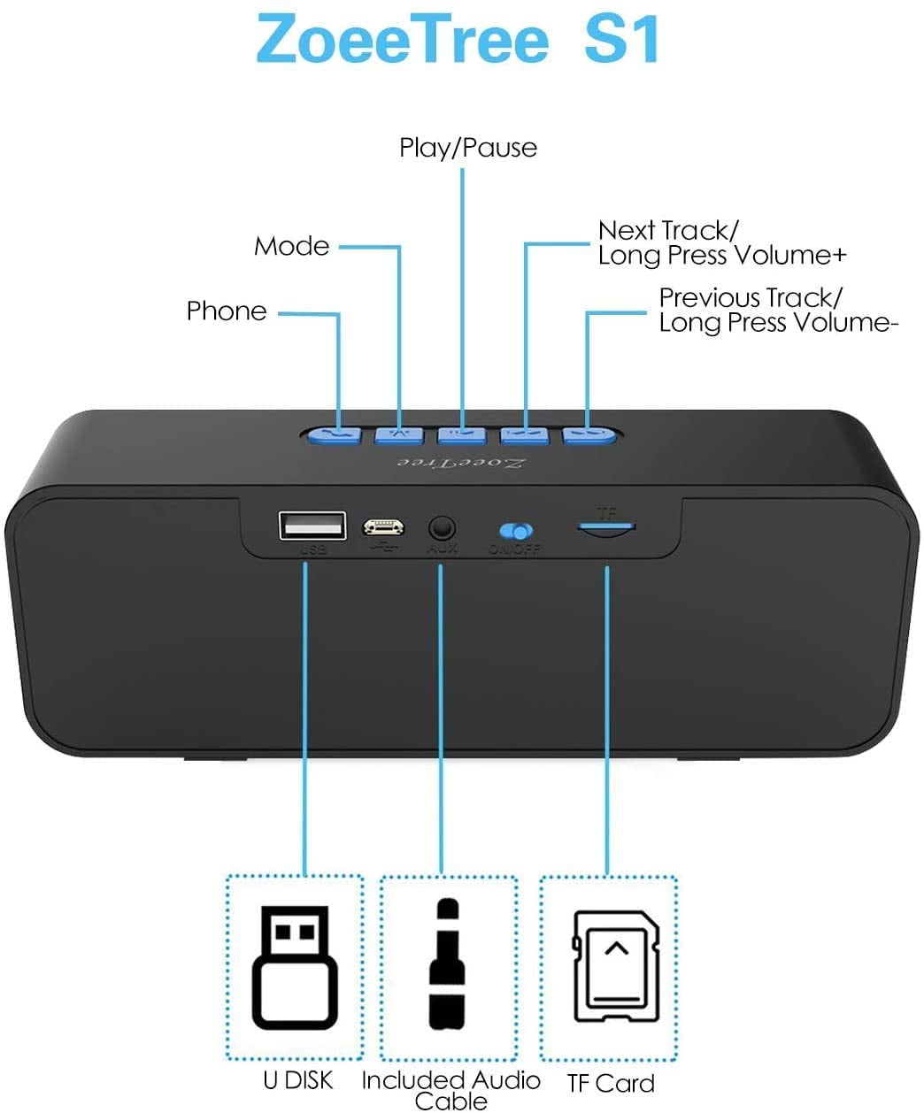 zoeetree bluetooth speaker