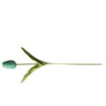 thumbnail image 4 of Naiovety Mini flor artificial, lirio único, tulipán, flor monarca, flor falsa de PU, decoración para el hogar y la Oficina, Flores artificiales azul cian, 4 of 6