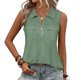 thumbnail image 1 of TaTaai Women Collared Tank Top Summer Quarter Zip Sleeveless V Neck Shirt Style Breathable Lightweight Machine Washable No Fading Casual Fashion Daily Wear Top Gift, 1 of 9