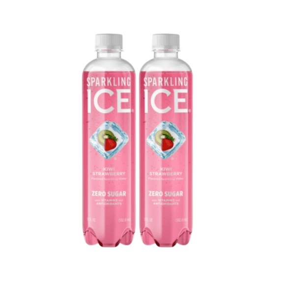 Sparkling Ice Naturally Flavored Sparkling Water, Kiwi Strawberry 17 Fl Oz(PACK OF 2)