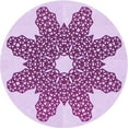 thumbnail image 1 of Ahgly Company Indoor Round Patterned Orchid Purple Area Rugs, 8' Round, 1 of 6