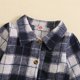 thumbnail image 2 of Gibobby Chamarra niñaNiños Pequeños Bebés Otoño Invierno Camisa Chaqueta A Cuadros Algodón Manga Larga Botón Abajo Niños Abrigo Ropa Outwear(Gris, 18-24 Meses), 2 of 5