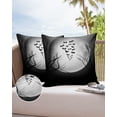 thumbnail image 6 of Pack of 2 Outdoor Pillow Covers, Full Moon Midnight Bat Waterproof Square Throw Pillowcase Cushion Decorative Pillow Covers for Couch Patio Tent, 20x20 in, 6 of 6