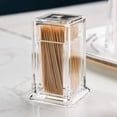 thumbnail image 6 of Farfi Toothpick Box Large Capacity Convenient Thickened Dustproof Acrylic Transparent Toothpick Holder Box Home Accessories (Clear), 6 of 13