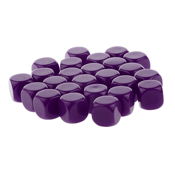 25 uds en blanco D6 dados de seis lados cubos dragones juego de rol juguete Púrpura perfke dados en blanco