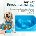 thumbnail image 5 of SUPERDESIGN Slow Feeder Dog Bowl Cat Bowl 1/2 Cup Slow Feeding Dog Bowl for Small Medium Breed Anti Gulping Healthy Eating Interactive Bloat Stop Fun Alternative Non Slip Puzzle Dog Food Bowl, Blue, 5 of 7
