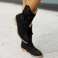 thumbnail image 3 of Women's Autumn and Winter Side Zipper Low Boots Low Heel Elegant Suede Round Toe Casual, 3 of 4