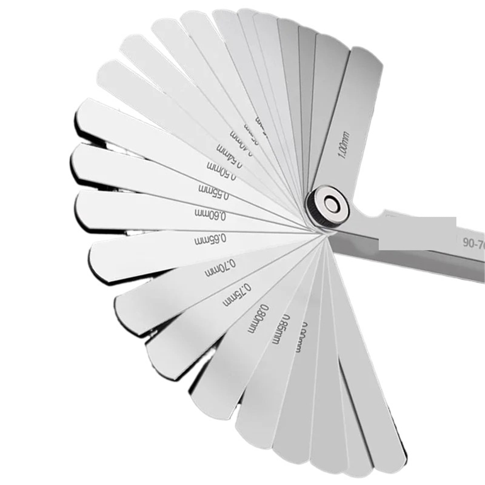 Stainless Steel SAE Metric Thickness Feeler Gauge Gap Measurement Mm Gauges Leaf Sheet Blades Filler Gauge Tools ,Easy Identification