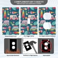 thumbnail image 3 of Yayeee Blank Wall Plate Cover 1-Gang 4.5"x2.7" Home Unused Decorative Outlet, Green Cartoon Truck Pattern, 3 of 7