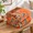 Orange Flower-50"x60", variant on Boho Flower-c 50"x60" Cotton Boho Throw Blanket for Bed Couch and Outdoor Use