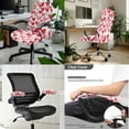 thumbnail image 2 of SCRAWLGOD Heart Cow Print Set of 3 Soft Computer Chair Cover with Arm Protector Removable Non-Slip Boss Chair Covers Crease Resistant Desk Chair Seat Slipcover, L, 2 of 7
