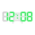 thumbnail image 1 of Reloj de pared digital 3D con alarma LED y pantalla grande. Verde, 1 of 9