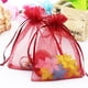 thumbnail image 2 of Bolsas de cordón de organza portátiles de 100 piezas Bolsas de almacenamiento de joyas con cordón de color liso transparente Bolsas de embalaje de regalo (Entrega de diez colores mezclados), 2 of 6