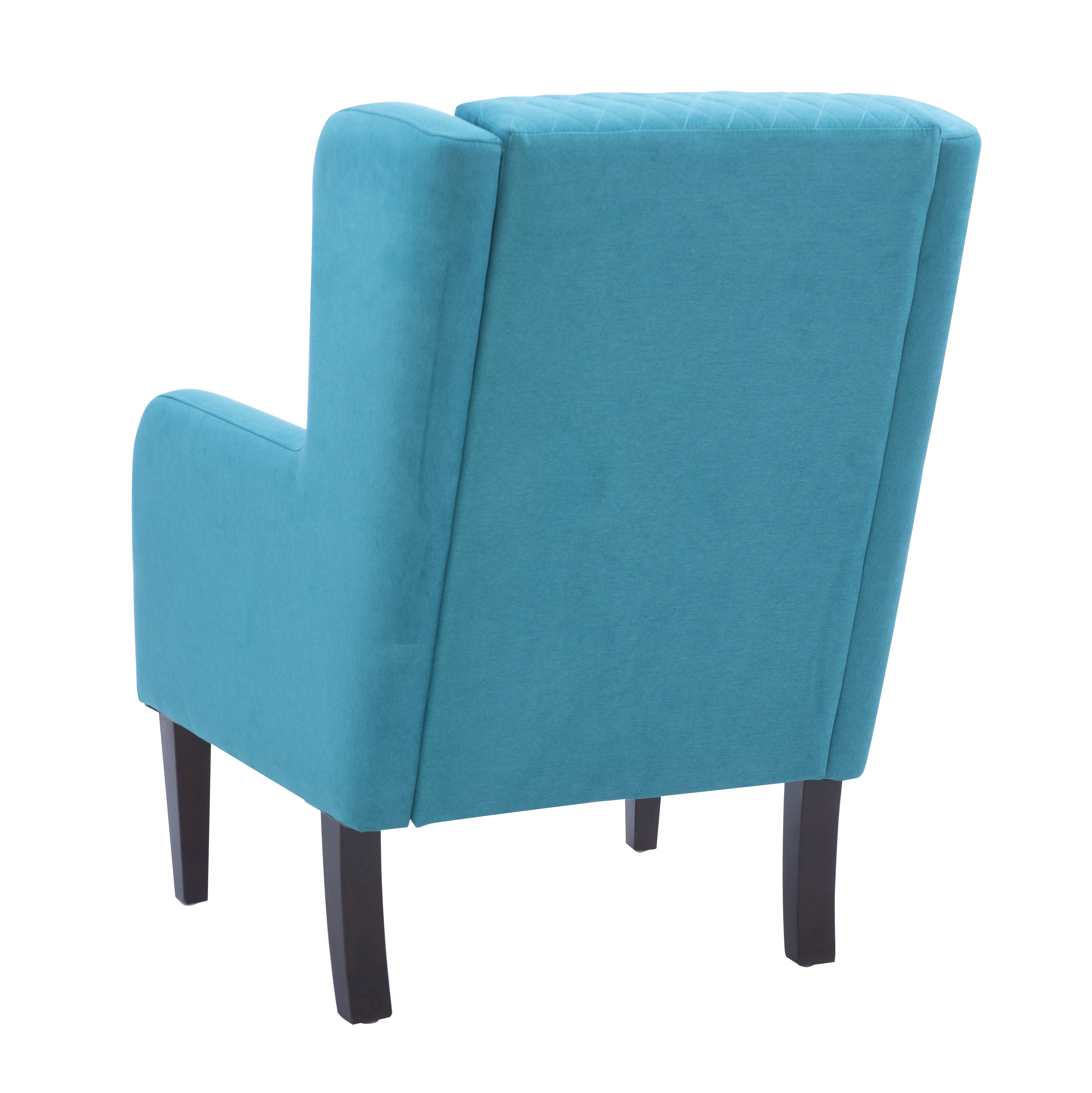 Powell Laude Quilted Velvet Wingback Accent Chair, Teal
