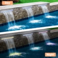 thumbnail image 1 of Wall-Mounted Waterfall Fountain – 36" Stainless Steel Outdoor – 7-Color LED & Remote – Corrosion Resistant Spillway – Garden, Pond & Pool Decor, 1 of 6