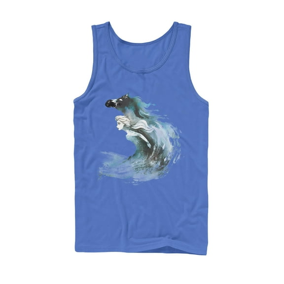 Men's Frozen 2 Elsa Horse Water Spirit  Tank Top Royal Blue Large
