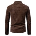 thumbnail image 3 of Men's Faux Leather Moto Jacket with Stand Collar, Metal Zipper, Casual Outerwear for Outdoor Wear, Slim Fit Short Coat, 3 of 17