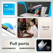 ASUS Vivobook Go 15.6” Laptop, Intel i3-N305, 8GB, 256GB, Windows 11 Home in S mode, Cool Silver, E1504GA-WS35