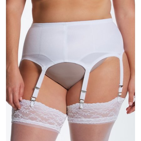 

Womens White Nylon/Spandex Shapewear Garter Belt Medium Shaping (3X/36) NEW