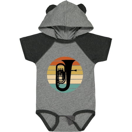 

Inktastic Tuba Music Retro Sunset Silhouette Gift Baby Boy or Baby Girl Bodysuit