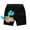Black A, variant on FLMEI Boys Cartoon Shorts Summer Sports Shorts Toddler Baby Knit Casual Pull-On Soft Athletic Casual Quarter Pants for 2-8Y