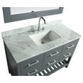 thumbnail image 4 of Design Element London 48" Single Sink Bathroom Vanity Set in Gray with Carrara Marble Top, 4 of 5