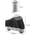 thumbnail image 3 of Funda para motocicleta 245 X 105 X 125 CM (plateada) Funda para motocicleta Funda impermeable Funda para motocicleta para exteriores, 3 of 5