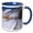 Blue/White, variant on 3drose, Usa, California, Sierra Nevada Mountains. Path Through Mountain Snow, 11oz Two-tone Green Mug