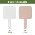 thumbnail image 7 of Unique Bargains Square Handheld Mirror 6.3" W x 11" L with Handle White, 7 of 7