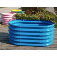 thumbnail image 5 of Kids Raised Garden Beds Outdoor (3-Pack)-40x24x18in Oval Round Galvanized Metal Planter Box for Planting Vegetables, Flowers, Fruits, Eco-Safe & Easy Setup, Sky Blue, 5 of 5