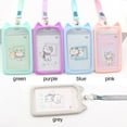 thumbnail image 3 of 1PC Cartoon Cat Bank Identity Credit Cover Case ID Card Sleeve Bus Card Case Card Holder GREEN RABBIT, 3 of 8