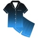 thumbnail image 4 of Odeerbi 2-12 Años Niños Niñas Pijama de Satén de Verano Con Solapa Muesca Camisas de Manga Corta Pantalones Cortos Conjunto Suave Gradiente Ropa de Dormir Juegos de Pijamas de Dos Piezas, 4 of 6