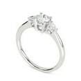 thumbnail image 2 of solitaire jewels 1CT Round Moissanite 3 Stone Engagement Ring For Women, 14K White Gold, 2 of 5