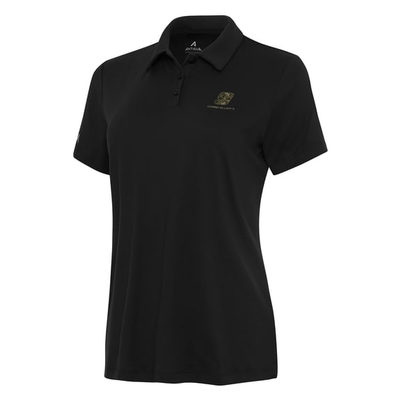 Women's Antigua Black Chase Elliott Reprocess Polo